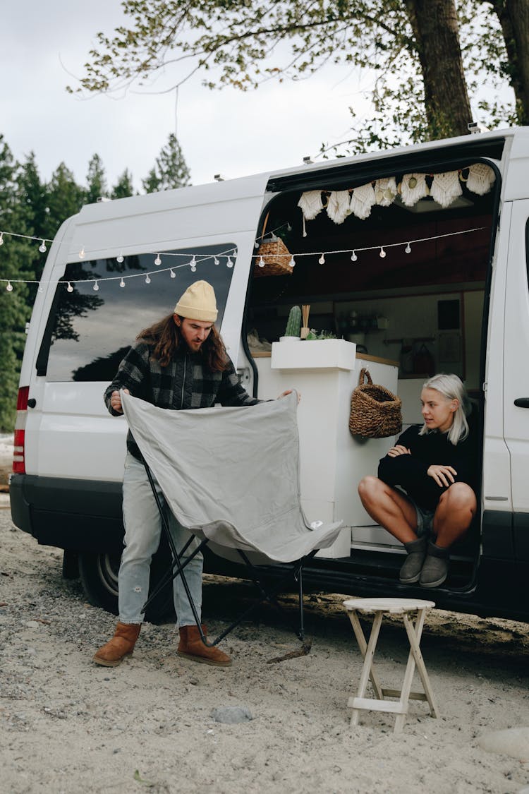 Couple Living In A Campervan