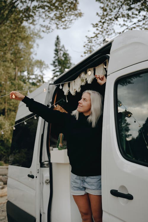 A Woman in a Camper Van
