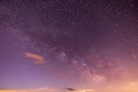 夜空中布满星星的迷人景色展现了银河系的壮丽