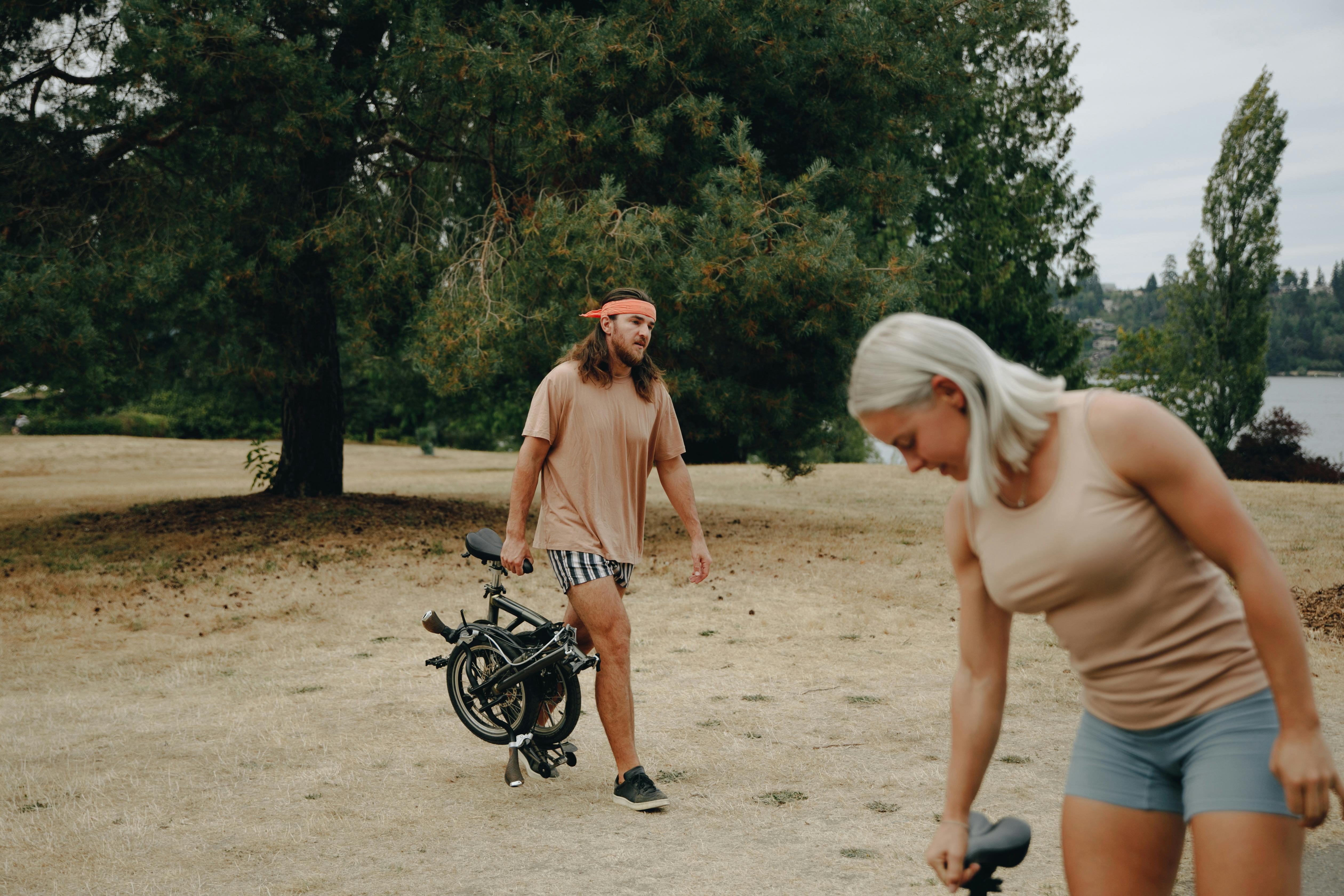 Bike Shorts With Lace Trim Retro