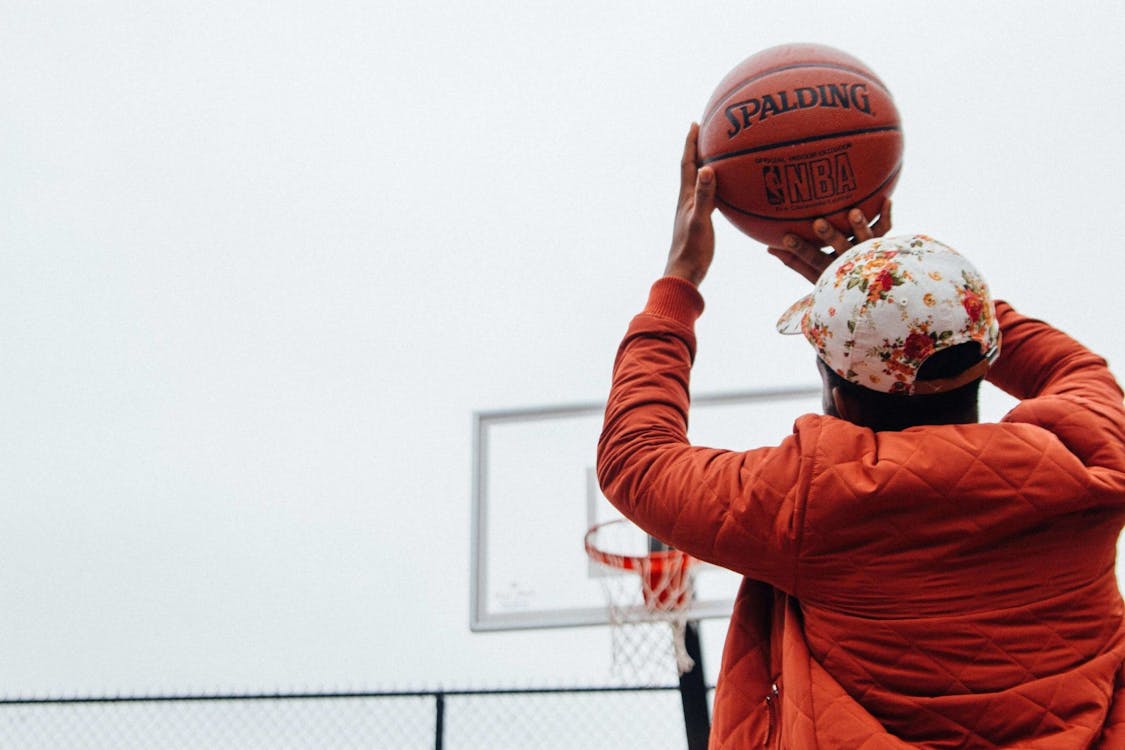 Free Person Holding Basketball Stock Photo