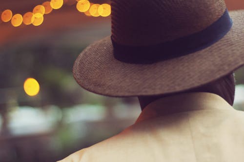 Shallow Focus of Man in Brown Hat