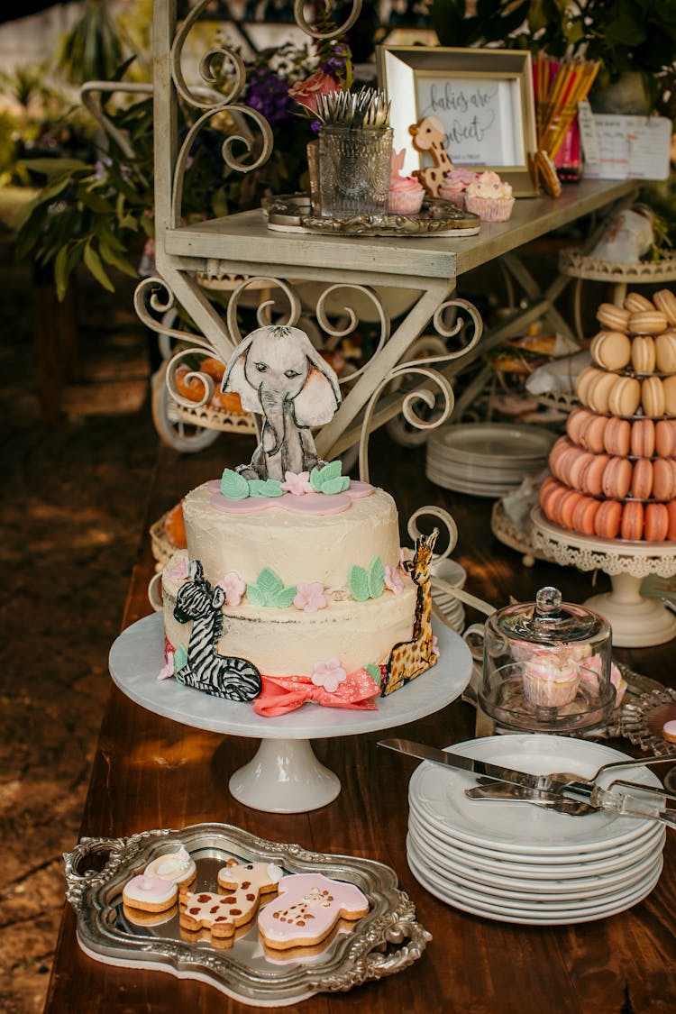 Cake And Sweets On Table