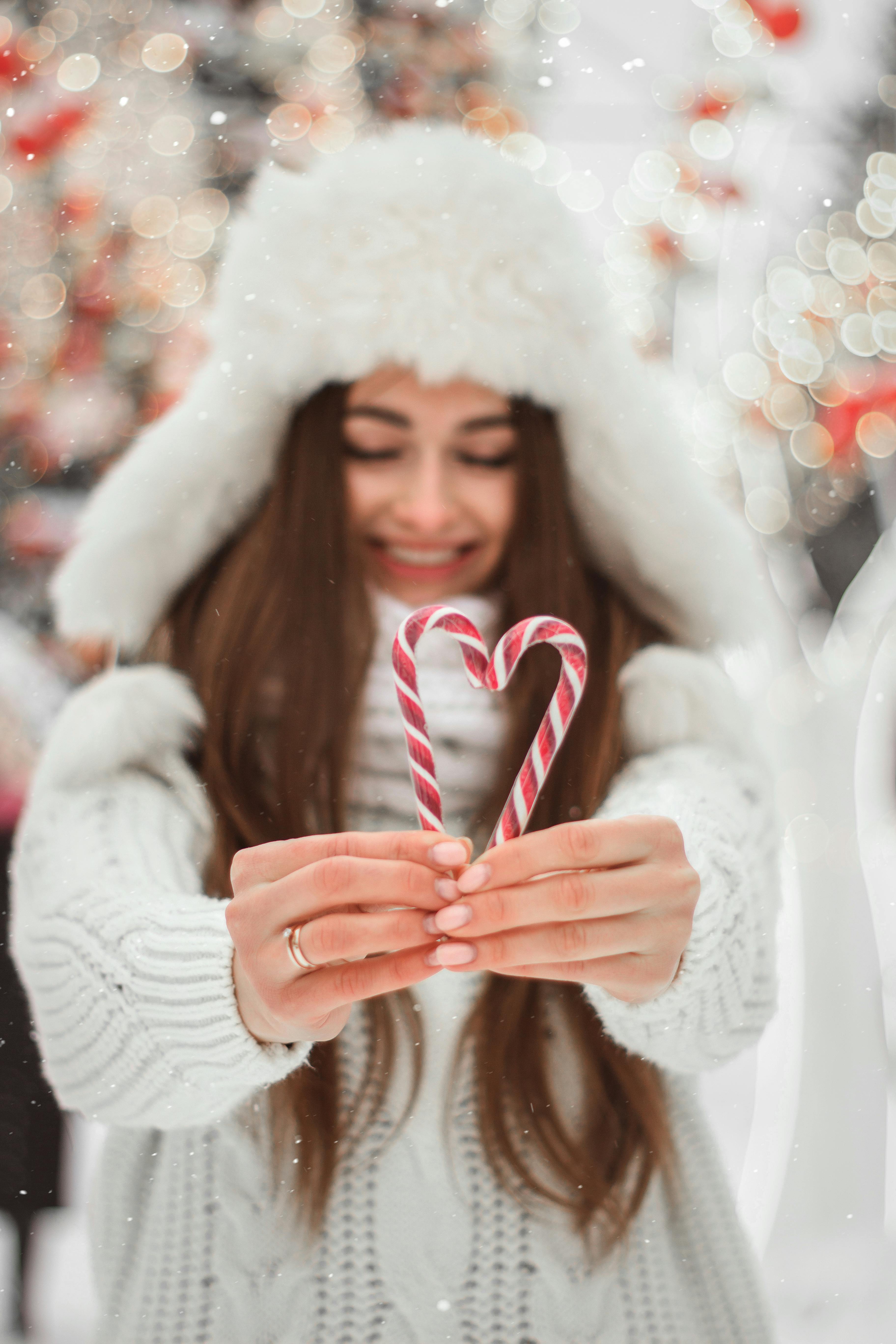 Candy Cane Cup Knitted Cup Holder Stock Photo 1838688880