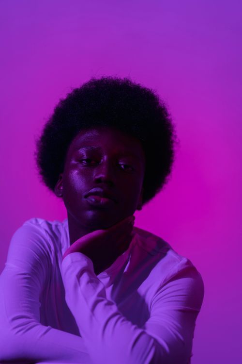 Color Light Man Man in Colorful Lighting · Free Stock Photo