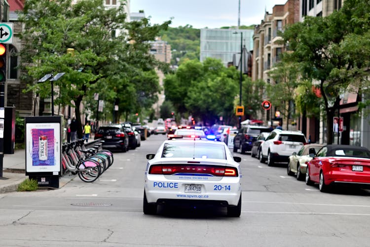 Police Cars On The Road