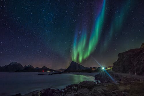 Gratis lagerfoto af aften, aurora borealis, baggrund