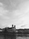 Grayscale Photo of City Buildings