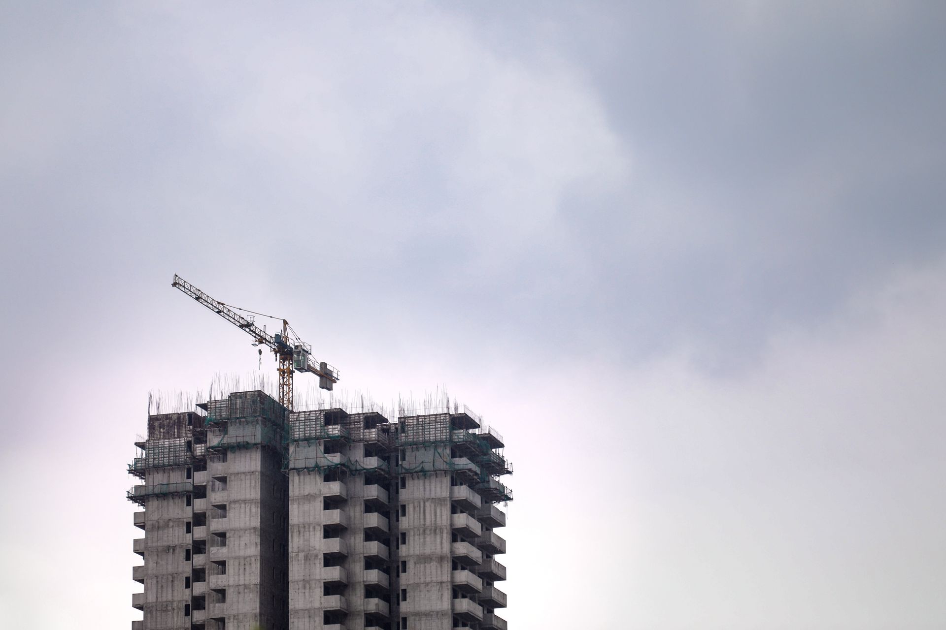 High Rise Concrete Building Under Construction
