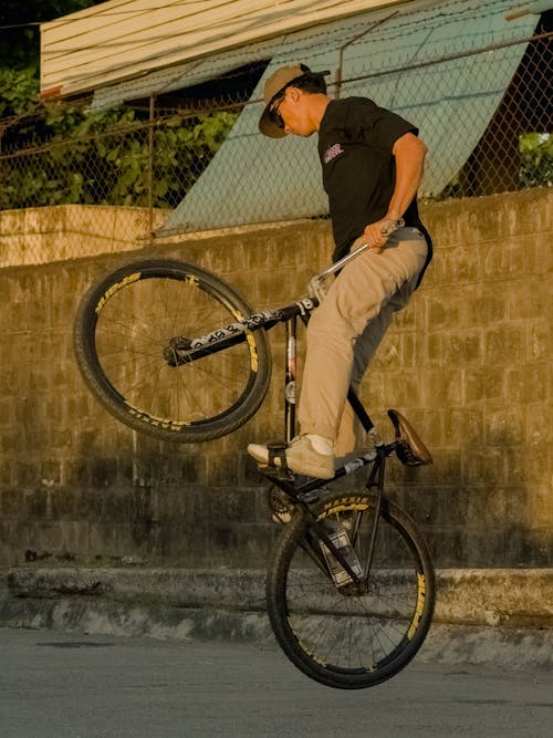 A Man Riding a Bicycle
