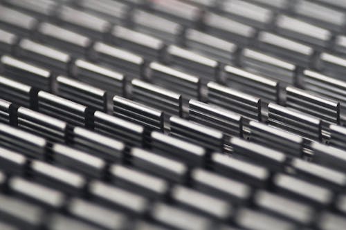 Close-up of a Patterned Steel Surface 