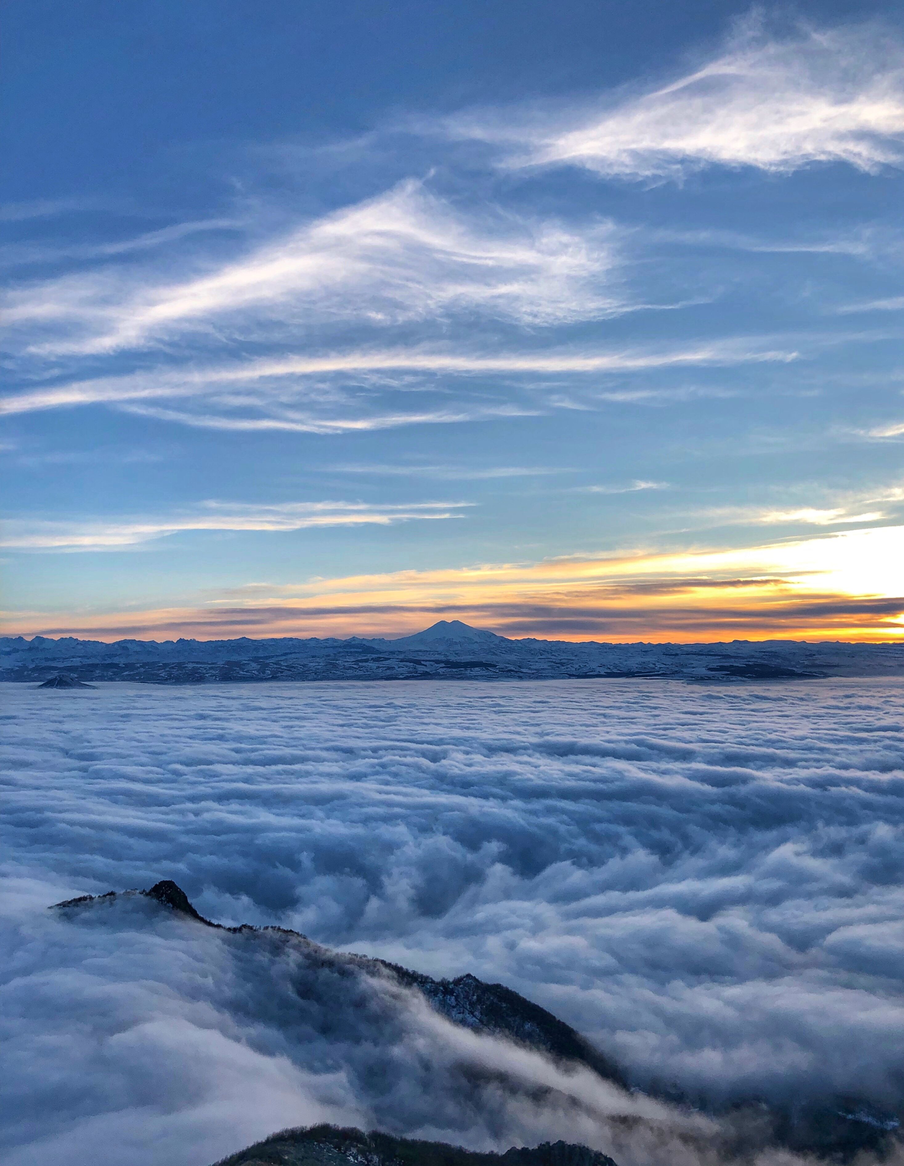 Low Lying Clouds Covering the Valley · Free Stock Photo