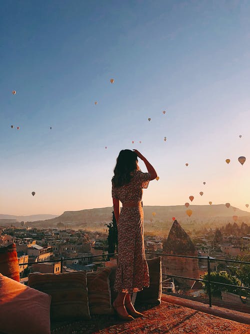 Imagine de stoc gratuită din baloane cu aer cald, călător, călătorie