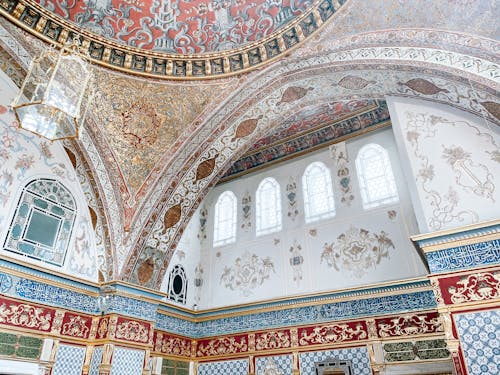 Art Paintings on a Dome Ceiling of a Palace Museum