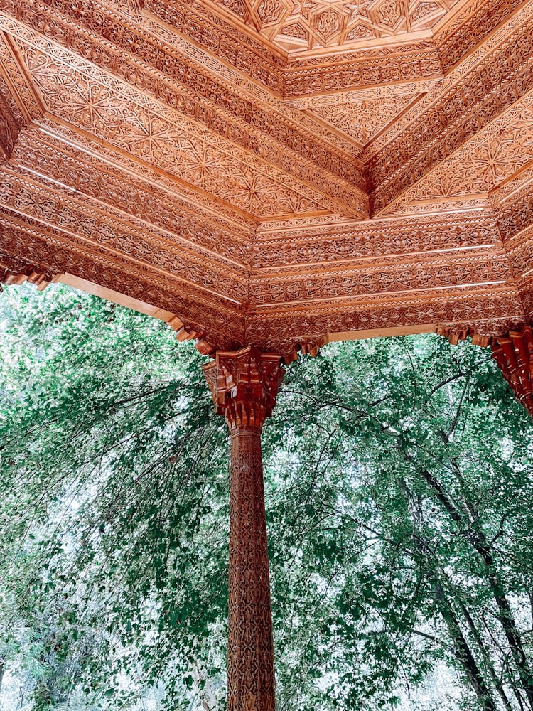 Wooden Architectural Design Of A Gazebo