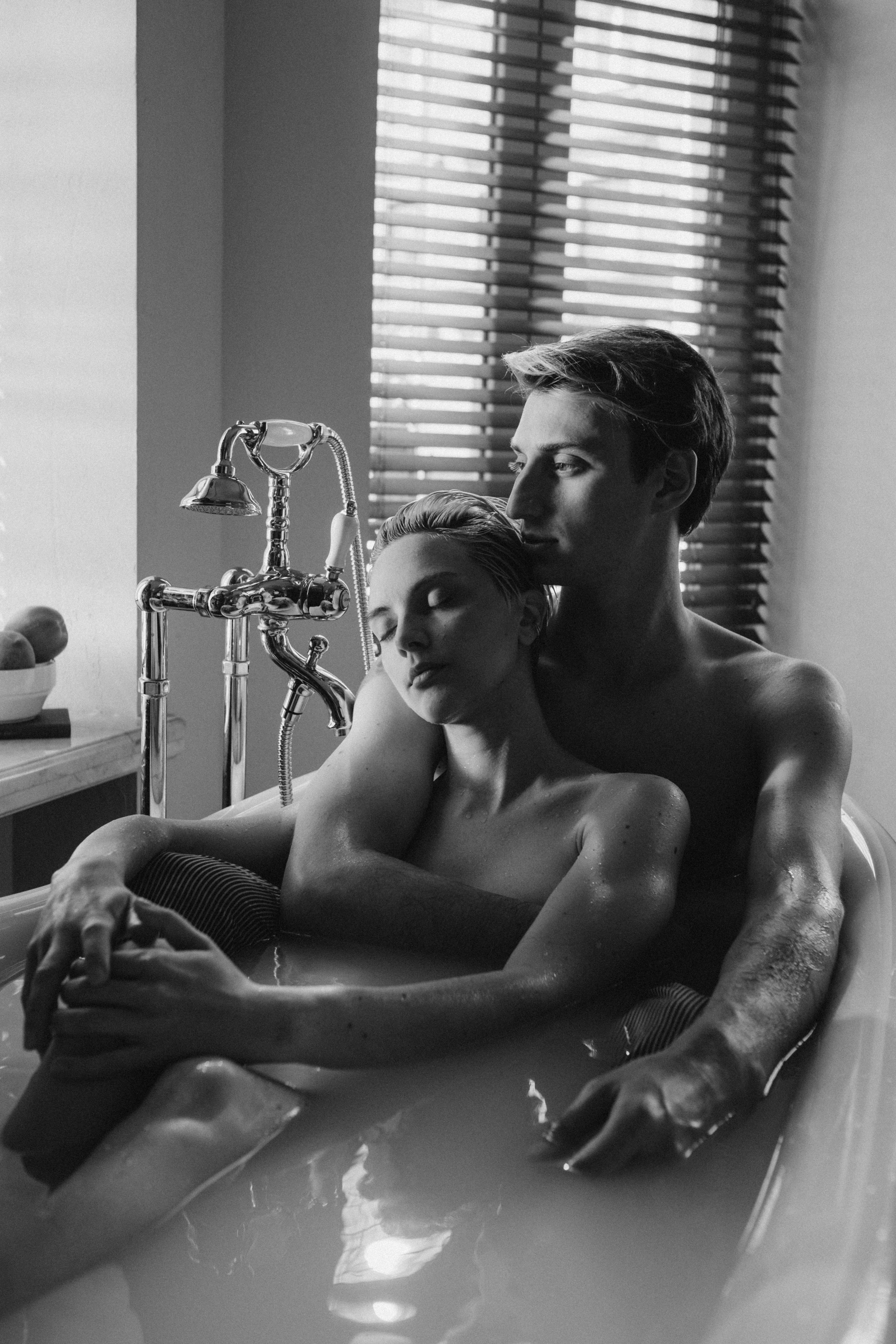 Naked Couple Bath