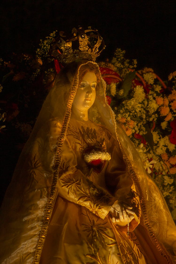 Ornate Virgin Mary Statue