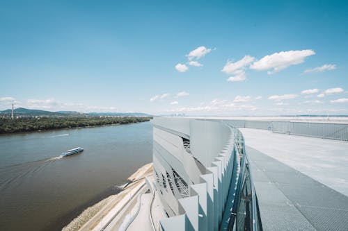 Futuristic Modern Building near Water