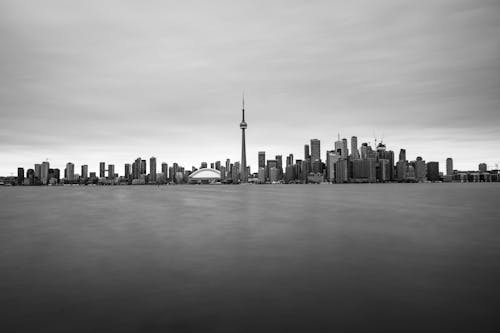 Grayscale Photo of Toronto City 