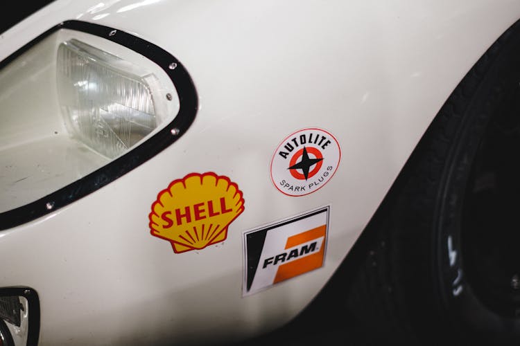 Close Up Of Logos On A Car