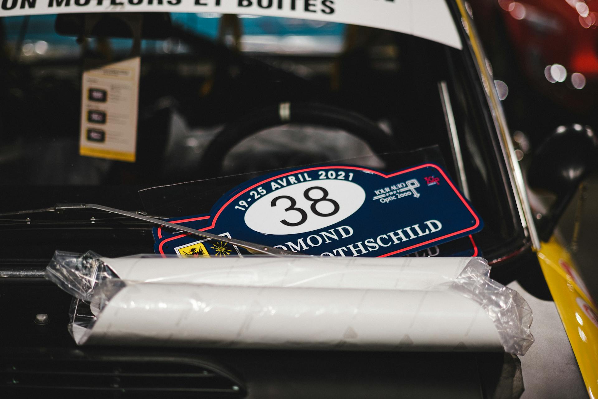 Documents Pack in Plastic over a Car Windshield