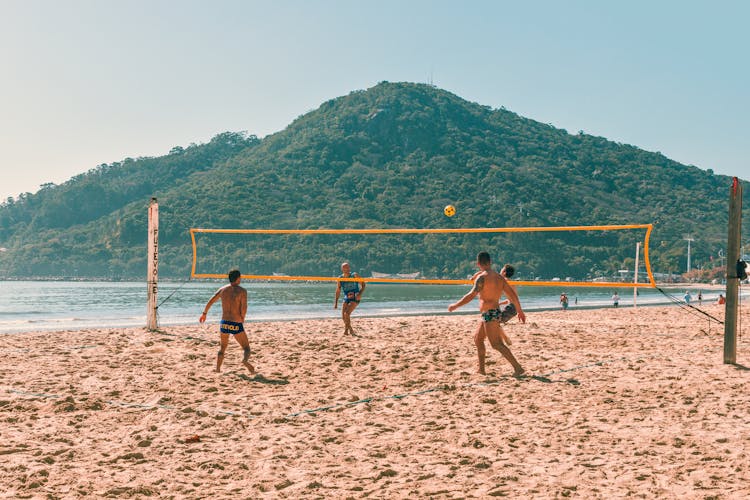 People Playing Beach Volleyball