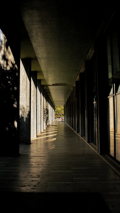 Hallway in Front of a Building