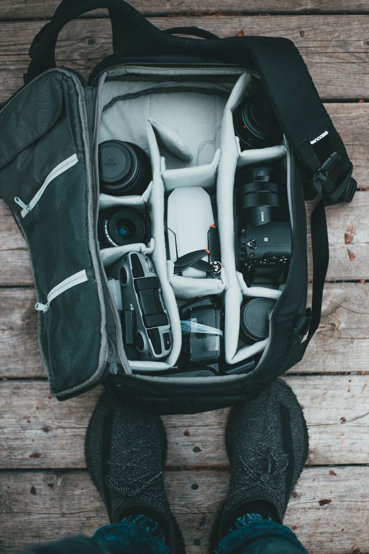 Bag With Photographing Equipment