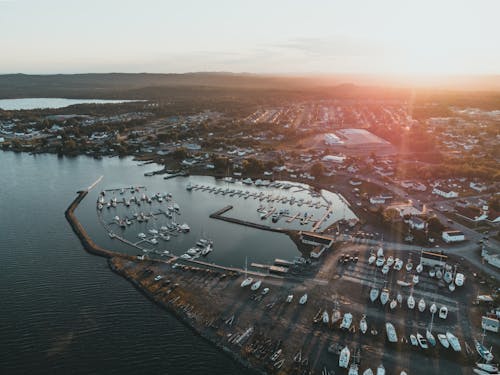 Aerial View of a Harbor