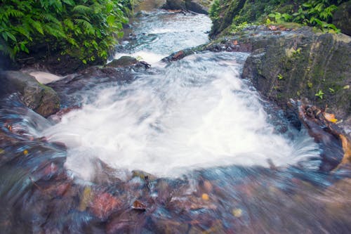 Free stock photo of falls, hot spring, small river