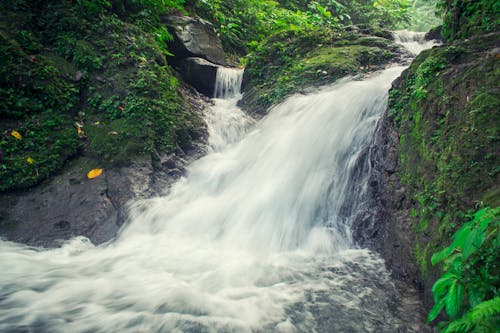 Time Lapse Photo of Waterfalls