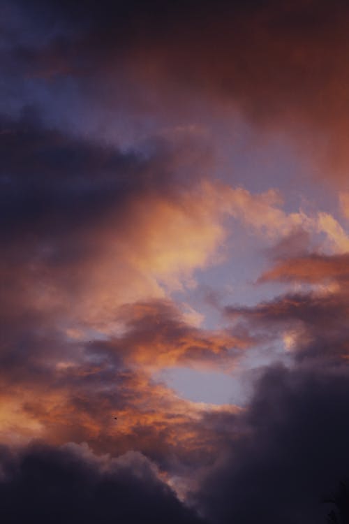 Orange and Gray Clouds during Sunset