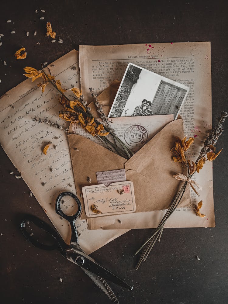 Old Letter, Photograph And Envelope 