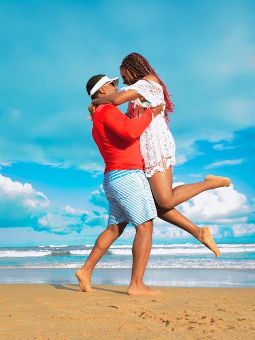 Couple Having Fun at the Beach