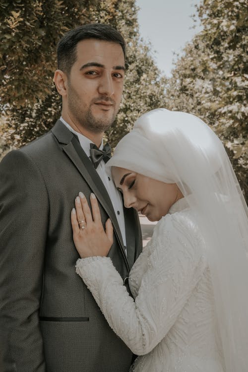 Bride Leaning on a Man