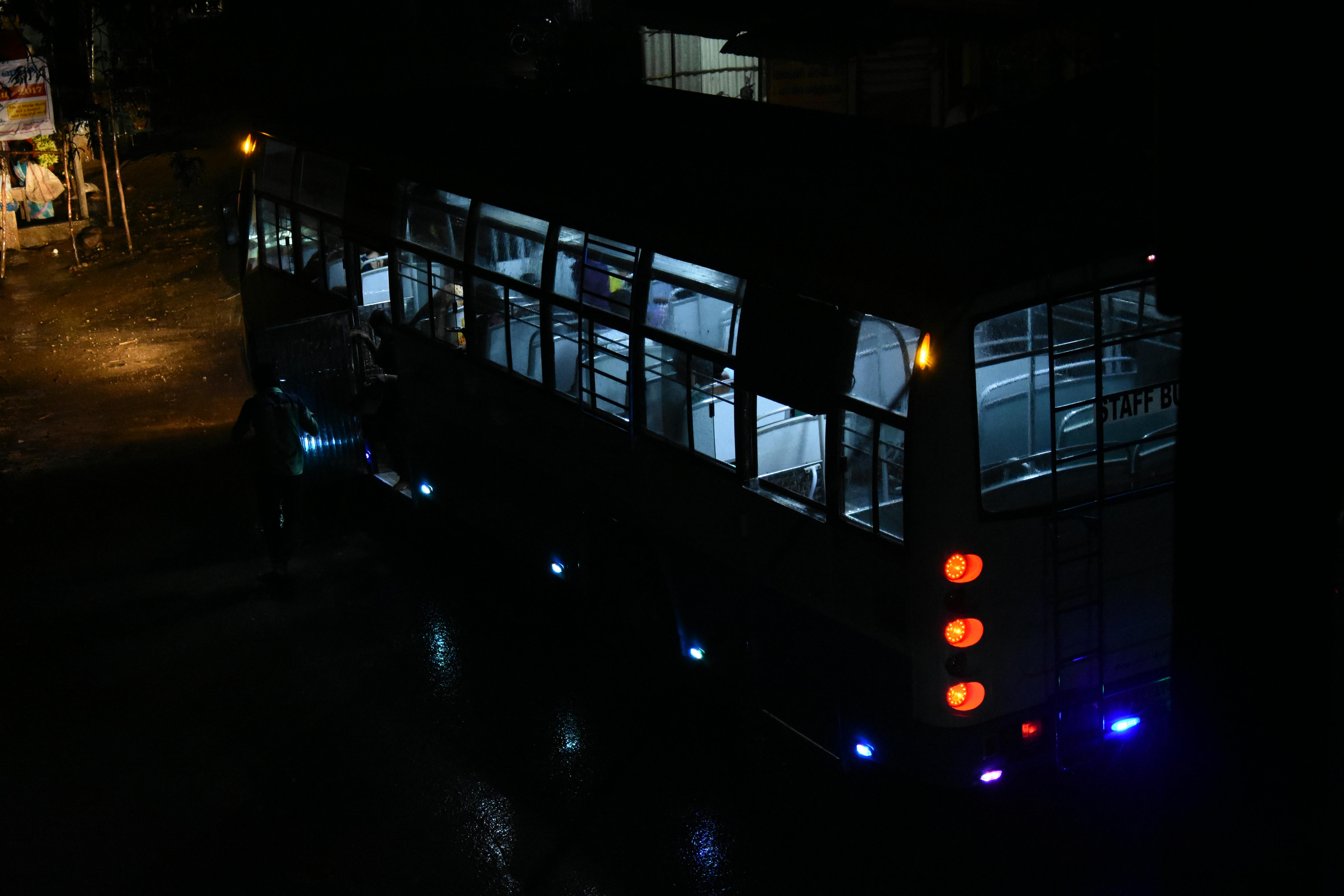 Free stock photo of at rain, bus, low light