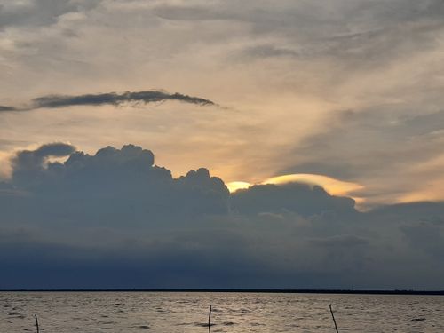 Free stock photo of beach view, big river, golden sunset Stock Photo