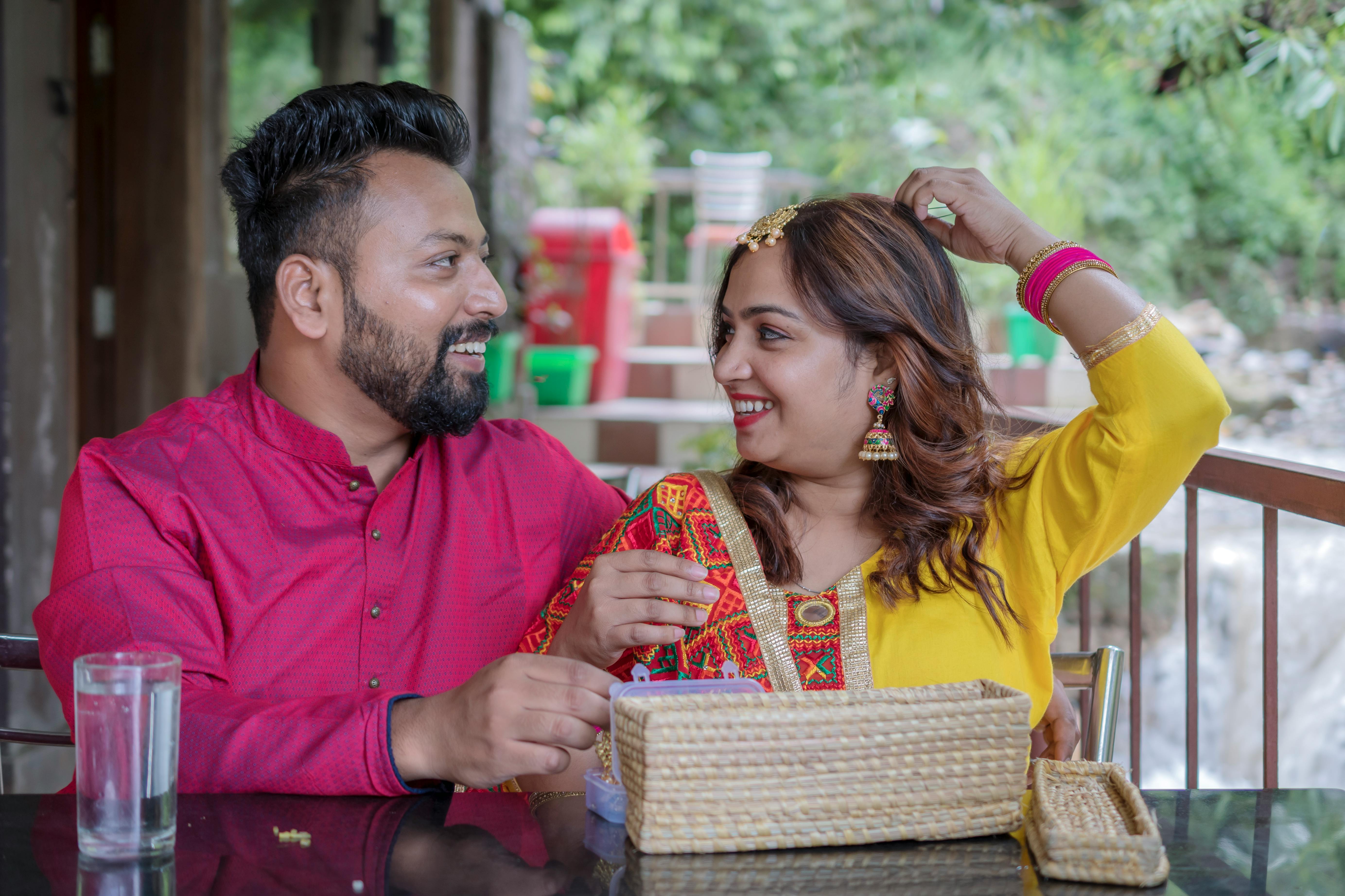 Indian couple celebrating wedding anniversary - marriage relationship tips for emotional bonding
