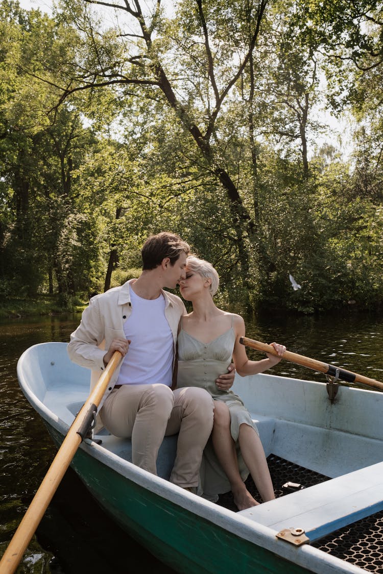 Couple Sitting On A Boat