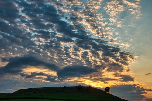 丘, 夕暮れ, 夜明けの無料の写真素材