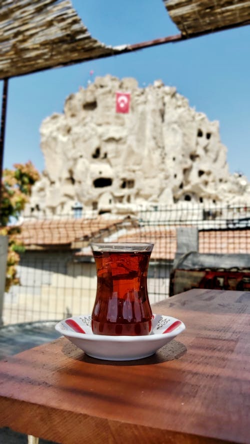 Cup of Tea on a White Saucer