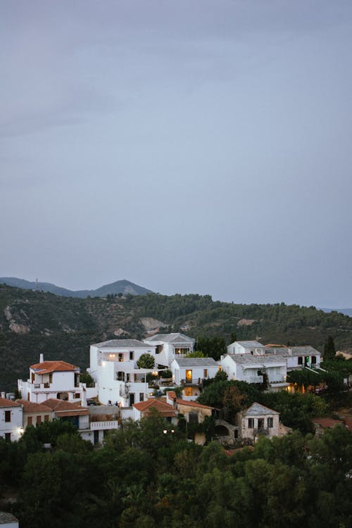 Foto profissional grátis de aerofotografia, aldeia, alonissos