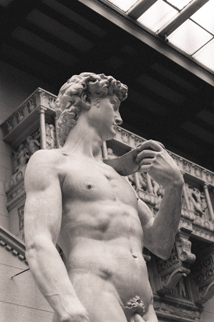 Photo Of The David Of Michelangelo Sculpture