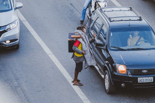 \A Street Beggar on the Road