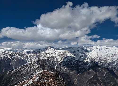 Бесплатное стоковое фото с голубое небо, гора, зима