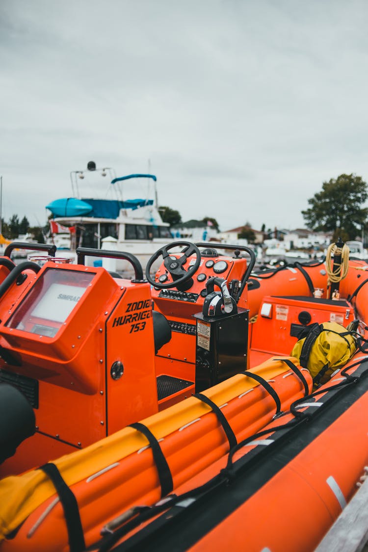 High Angle View Of A A Lifeboat 