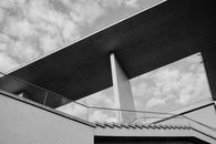 Grayscale Photo of Concrete Building