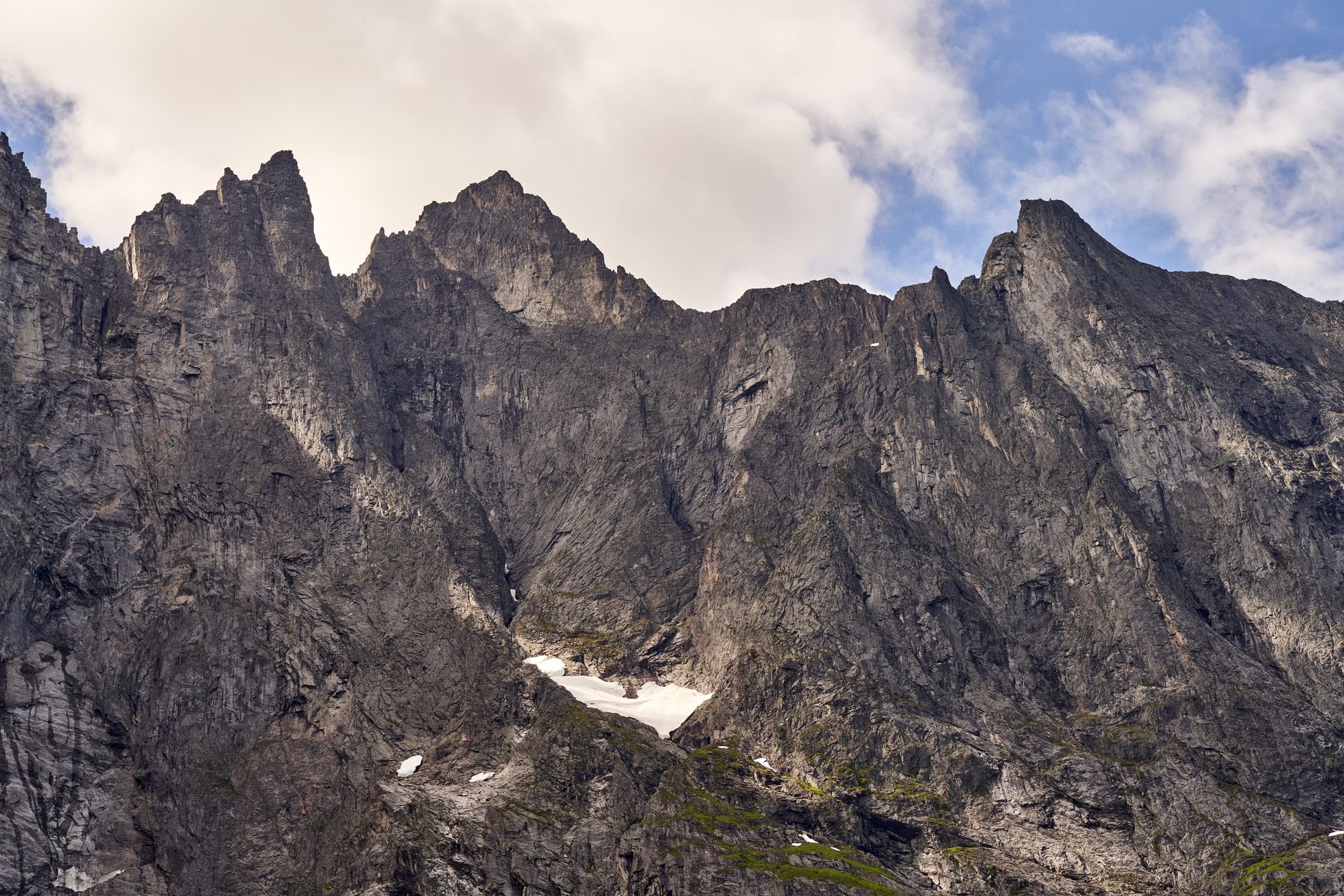 A ridgeline catching the first light