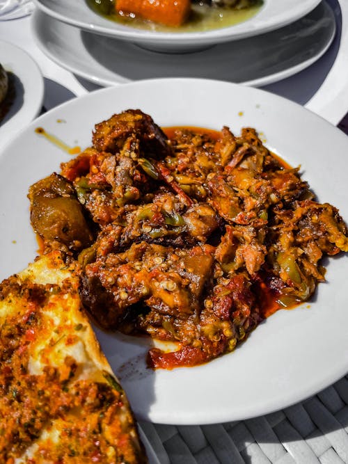 Cooked Food on White Ceramic Plate