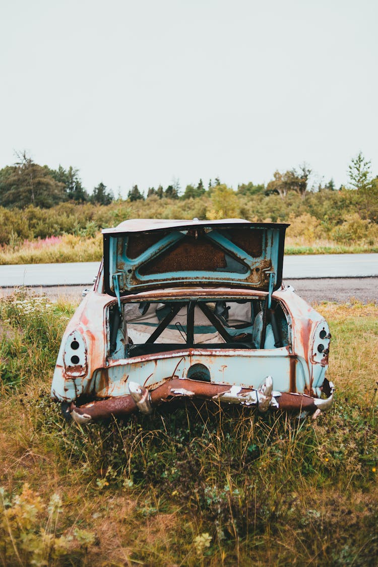 Open Trunk Of A Broken Car